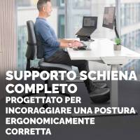 Cuscino Lombare Confort Breyta - 33 x 38 x 9 cm - in tessuto - nero - Fellowes - 100119852 - 43859803057 - DMwebShop - 5