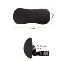 Cuscino Lombare Breyta - 17 x 35 x 6 cm - in tessuto - nero - Fellowes - 100119853 - 43859803064 - DMwebShop - 1