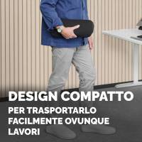 Cuscino Lombare Breyta - 17 x 35 x 6 cm - in tessuto - nero - Fellowes - 100119853 - 43859803064 - DMwebShop - 6