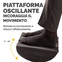 Cuscino Poggiapiedi Breyta - 10 x 45 x 30 cm - nero - Fellowes - 100119851 - 43859803088 - DMwebShop - 3