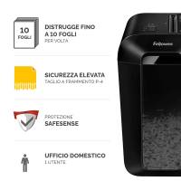 Distruggidocumenti LX65 - a frammenti - nero - Fellowes - 4400701 - 43859764792 - DMwebShop - 1