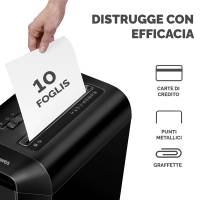 Distruggidocumenti LX65 - a frammenti - nero - Fellowes - 4400701 - 43859764792 - DMwebShop - 2
