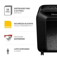 Distruggidocumenti LX85 - a frammenti - nero - Fellowes - 4400801 - 50043859764803 - DMwebShop - 1