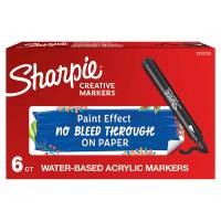 Marcatore acrilico - punta tonda - nero - conf. 6 pezzi - Sharpie - 2218123 - 3026982055545 - DMwebShop - 1