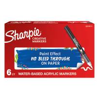 Marcatore acrilico - punta pennello - bianco - conf. 6 pezzi - Sharpie - 2218111 - 3026982055668 - DMwebShop - 1