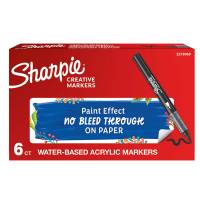 Marcatore acrilico - punta pennello - nero - conf. 6 pezzi - Sharpie - 2218069 - 3026982055682 - DMwebShop - 1