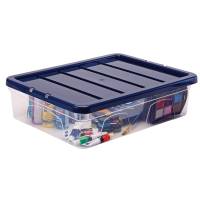 Contenitore multiuso 32 x 40 x 11 cm - 12 lt - PP - con coperchio blu - trasparente - Fellowes - Bankers Box - 100135769 - 43859804832 - DMwebShop - 1