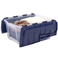 Contenitore multiuso 43 x 59 x 28 cm - 45 lt - PP - con coperchio a cerniera blu - trasparente - Fellowes - Bankers Box - 100135774 - DMwebShop - 1