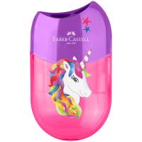 Temperamatite unicorno e dinosauro - con serbatoio - 2 fori - colori assortiti - conf. 18 pezzi - Faber Castell - 183551 - 4005401835516 - DMwebShop - 1