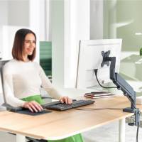 Braccio salvaspazio - per 1 monitor - grigio scuro - Leitz - 64890089 - 4002432134663 - DMwebShop - 3