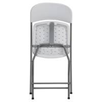 Sedia pieghevole 43x43x83 cm polietilene acciaio verniciato bianco - 17570 - 1