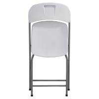 Sedia pieghevole 43x43x83 cm polietilene acciaio verniciato bianco - 17570 - 2