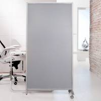 Paretina divisoria 80 x 40 x 170 cm policarbonato acciaio grigio chiaro - 18642 - 1