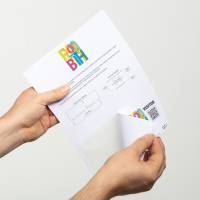 Portanome su foglio A4,97 x 86 mm 120 gr confezione 100 fogli - 187 - 3