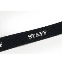 Cordoncini portabadge stampa staff nero 44 cm - 152 - 1