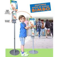 Piantana da terra con supporto per dispenser regolabile 140 cm - 19071 - 3