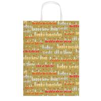 Shopper in carta kraft - con manici - 36 x 46 x 12 cm - fantasia natale - Sadoch - conf. 25 pezzi - Rex Sadoch - SDX36000NAT - 8006715199390 - DMwebShop - 5