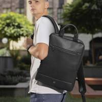 Zaino slim Gate Trended 28 x 38 x 10 cm ecopelle nero - 21249 - 2