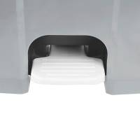 Contenitore mobile Ecoconti a pedale 80 lt plastica riciclata grigio verde - 27494 - 2