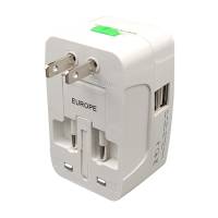 Adattatore da viaggio universale 2 prese USB bianco Melchioni - 28272 - 3