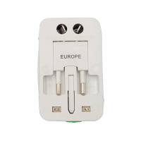 Adattatore da viaggio universale 2 prese USB bianco Melchioni - 28272 - 5