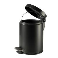 Pattumiera Premium con pedale e vaschetta 3 lt nero satinato - 20728 - 1