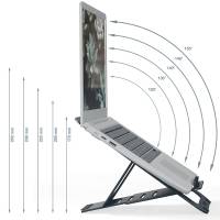 Supporto notebook regolabile ultrapiatto grigio scuro in alluminio - 30538 - 4