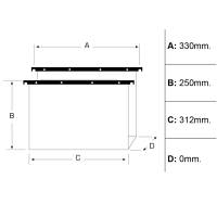 Cartella sospesa Cartesio PP cassetto PPL interasse 33 cm fondo V - 8643 - 6