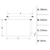 Cartella sospesa Avana cassetto interasse 39 cm fondo U 37 x 24,5 cm avana - 8625 - 2