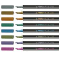 Pennarelli Pen 68 colori assortiti metallic scatola in metallo 8 pezzi - 13572 - 1