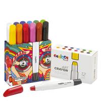 Pastello a cera Art Crayon diametro 10 mm x 138 mm colori assortiti Plus - 22813 - 1