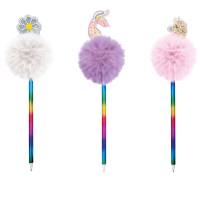 Penne a sfera Bright pom pom e paillette fantasie assortite Lebez - 25161 - 1