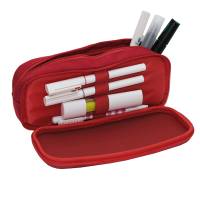 Astuccio 2 zip Monocromo 21 x 5 x 9 cm silicone poliestere colori assortiti - 27569 - 6