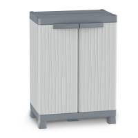 Armadietto Domino Wave Base 700UW 2 ante 70 x 43,8 x 97,6 cm PPL grigio - 21217 - 1
