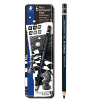 Matita di grafite tipo carboncino Mars Lumograph Black - 4 gradazioni - conf. 6 pezzi - Staedtler - 100B-G6 - 4007817185568 - DMwebShop