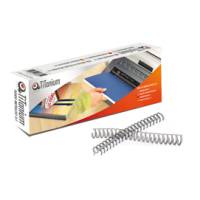 Dorsi spirale metallo - 34 anelli passo 3:1 - 11 mm - silver - scatola 50 pezzi - Titanium - DOR.MET 11S - 8025133098443 - DMwebShop