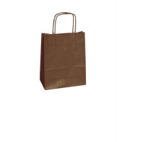 Shopper in carta maniglie cordino - 22 x 10 x 29 cm - marrone - conf. 25 sacchetti - Mainetti Bags - 073984 - 8029307073984 - DMwebShop
