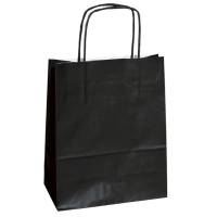 Shopper in carta maniglie cordino - 14 x 9 x 20 cm - nero - conf. 25 sacchetti - Mainetti Bags - 078361 - 8029307078361 - DMwebShop