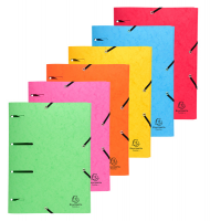 Cartellina 3 lembi forata - con elastico Punchy - cartoncino lustre - A4 - colori assortiti - conf. 25 pezzi - Exacompta - 447100E - 3130634471000 - DMwebShop