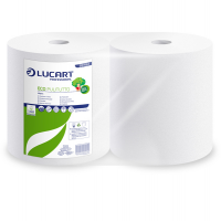 Bobina asciugatutto Eco Pulitutto - 2 veli - 18,5 gr - Ø 24 cm - 25 cm x 200 mt - microgoffrata - bianco - pacco 2 rotoli - Lucart - 851192 - 8005892344647 - DMwebShop