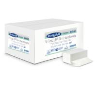 Asciugamani piegati a V Comfort - 2 veli - goffratura micro - 17 gr - 21 x 21 cm - bianco - conf. 15 pezzi da 210 - Bulkysoft - 84550 - 8018426845503 - DMwebShop