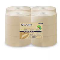 Carta igienica EcoNatural Mini Jumbo - 2 veli - Ø 18 cm - 9,1 cm x 150 mt - 15,5 gr - pacco 12 rotoli - Lucart - 812152P - 8005892346382 - DMwebShop