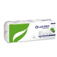 Carta igienica Eco - 2 veli - 16,5 gr - Ø 11 cm - 9,8 cm x 24 mt - 200 strappi - pacco 10 rotoli - Lucart 811438P