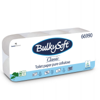 Carta igienica Classic - 2 veli - 16 gr - Ø 9,8 cm - 10 cm x 16,8 mt - 160 strappi - pacco 10 rotoli - Bulkysoft 66990