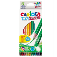 Pastelli Tita cancellabile - astuccio 12 pezzi - Carioca - 42897 - 8003511428976 - DMwebShop