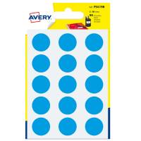 Etichetta adesiva tonda PSA - permanente - Ø 19 mm - blu - blister 90 etichette - Avery - PSA19B - 5014702026416 - DMwebShop