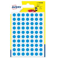 Etichetta adesiva tonda PSA - permanente - Ø 8 mm - blu - blister 490 etichette - Avery - PSA08B - 5014702026287 - DMwebShop