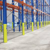 Protezione per scaffalature per montanti larghi 70,87 mm H 60 cm giallo fluo Rack Armour - 27584 - 1