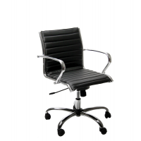 Poltrona direzionale Pollux new PND - pelle - con ruote e braccioli - nero - Unisit - PND/PN - 8050043741790 - DMwebShop