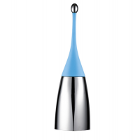 Portascopino Soft Touch - 12 x 12 x 48,5 cm - azzurro-acciaio lucido - Mar Plast - A65400AZ - 8020090081835 - DMwebShop